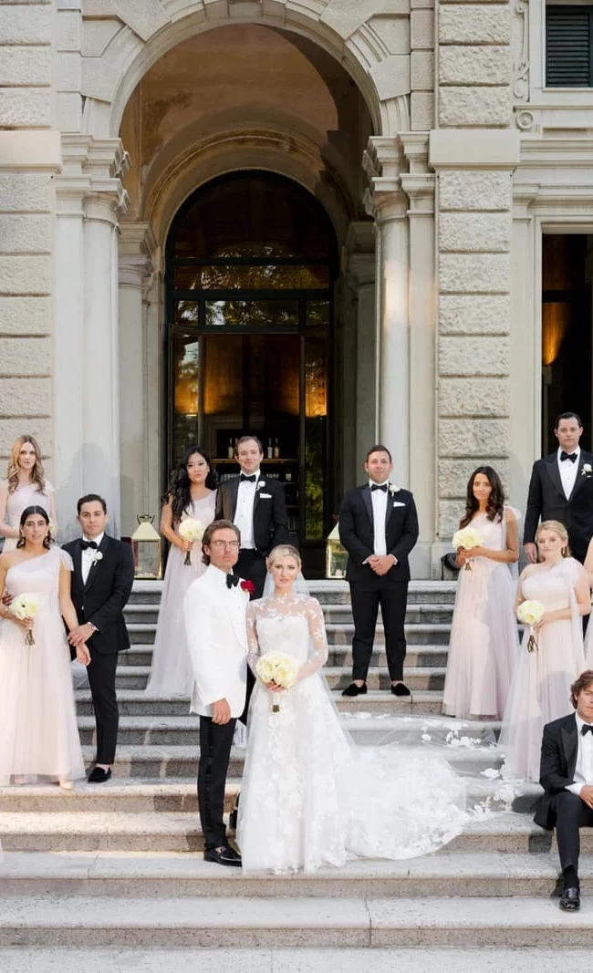 Glamourous wedding on lake Como